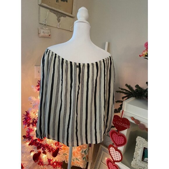 Billabong Striped Off Shoulder Top Size S - Picture 5 of 5